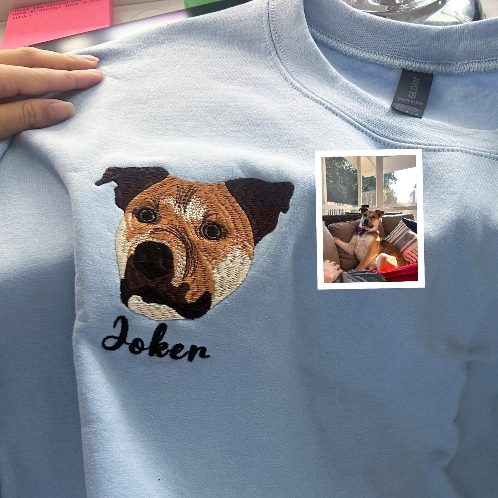 Custom Dog Face Embroidered Sweatshirt - Image 6
