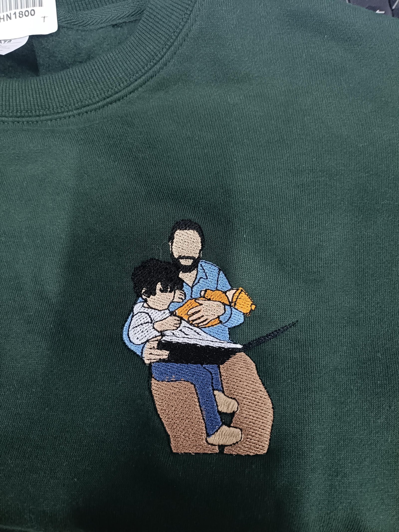 Custom Embroidered Portrait Sweatshirt From Photo - Image 7