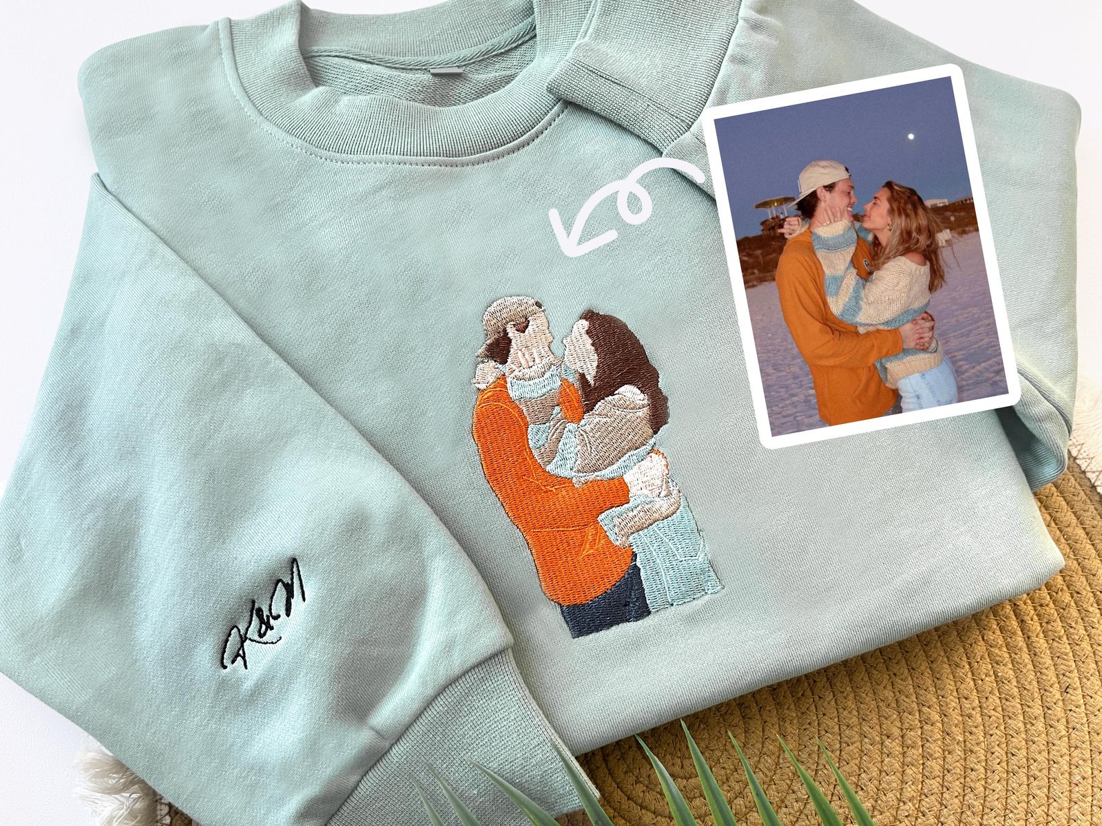 Embroidered Portrait Sweatshirt - Custom Family Design - Image 3