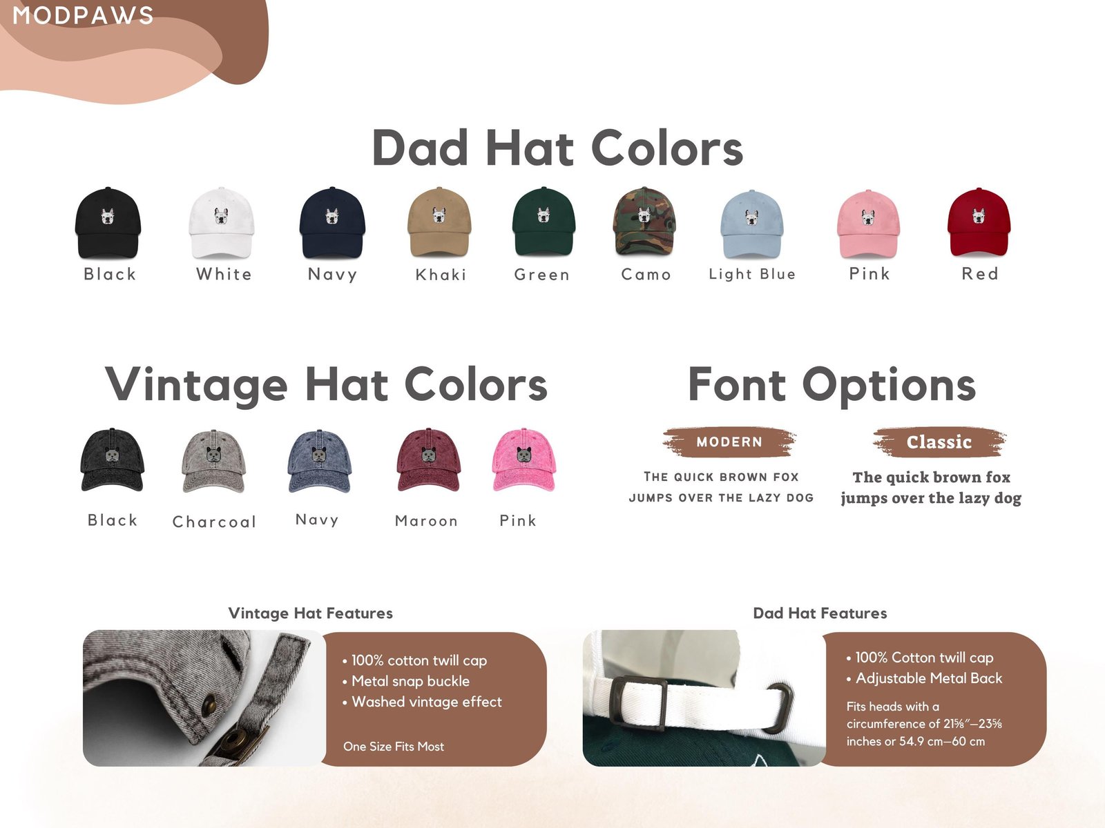 Custom Embroidered Pet Photo Dad Hat | Dog and Cat Baseball Cap - Image 4
