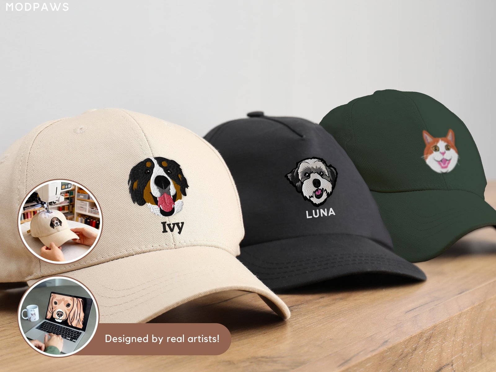 Custom Embroidered Pet Photo Dad Hat | Dog and Cat Baseball Cap - Image 13