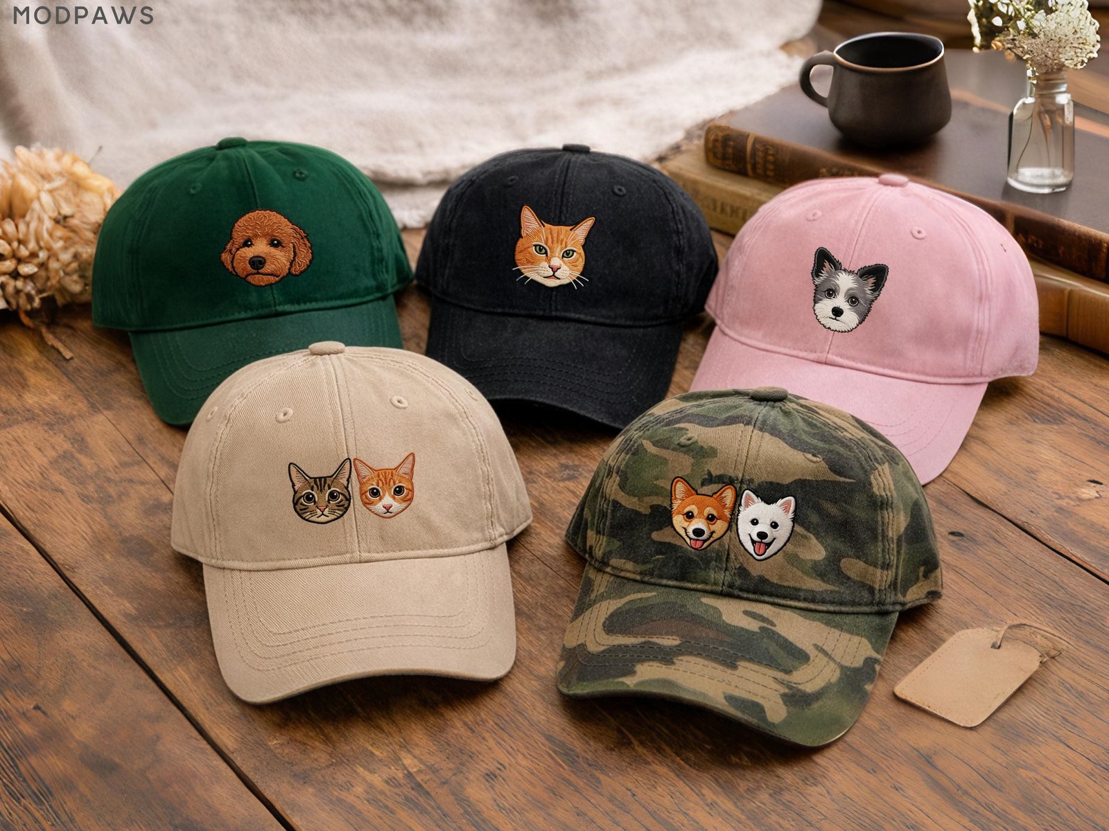 Custom Embroidered Pet Photo Dad Hat | Dog and Cat Baseball Cap - Image 16