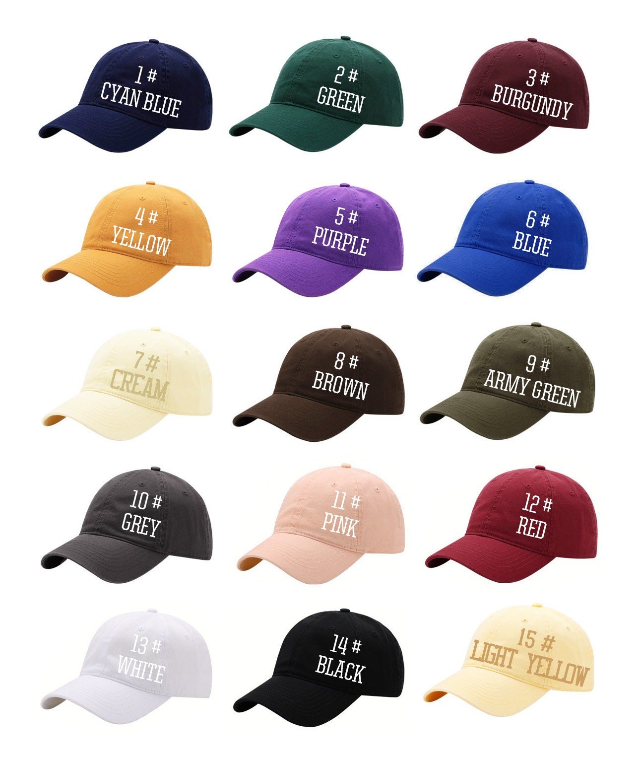 Embroidered Hat Personalized Dad Cap | Custom Embroidery Baseball Cap - Image 2