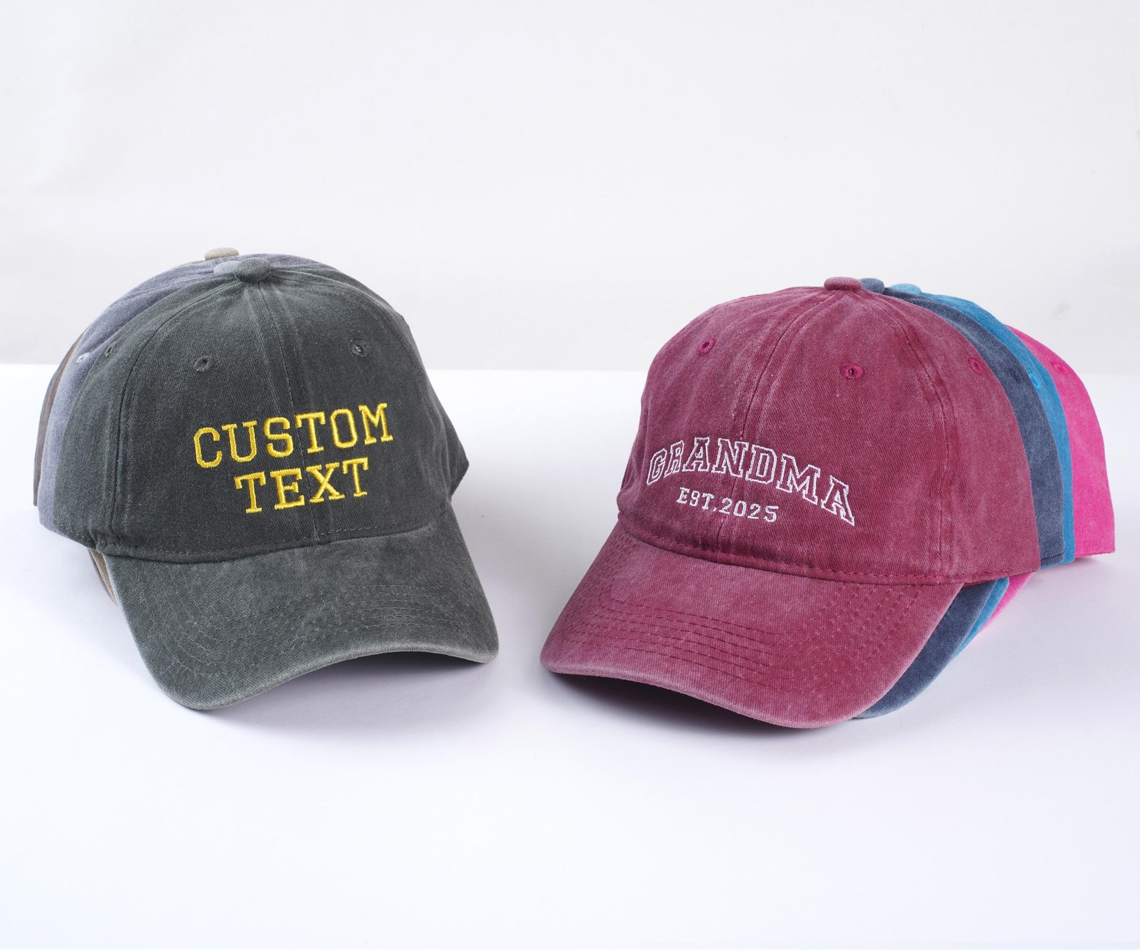 Custom Logo Embroidered Hat | Personalized Vintage Baseball Cap - Image 4