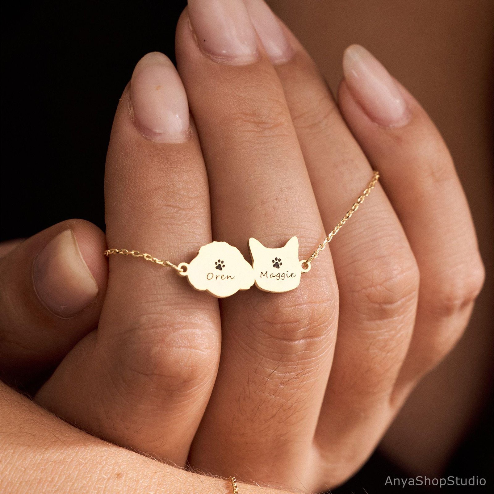 Custom Pet Portrait Necklace | Pet Memorial Jewelry Dog Cat Gift - Image 3