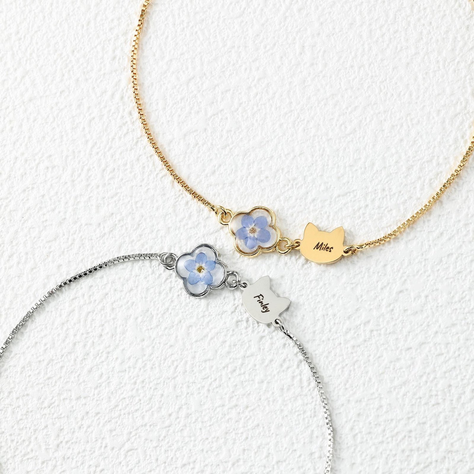 Personalized Cat Name Bracelet | Cat Memorial Jewelry Sympathy Gift - Image 6