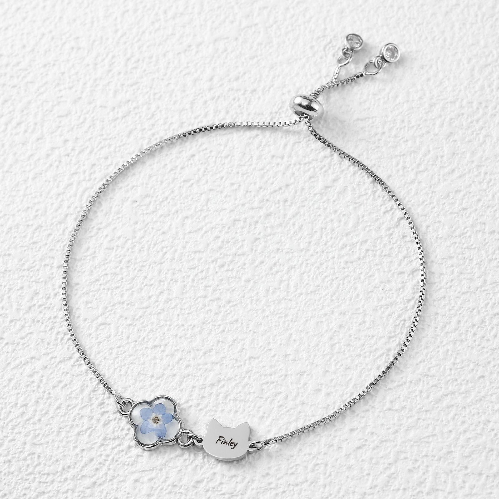 Personalized Cat Name Bracelet | Cat Memorial Jewelry Sympathy Gift - Image 8