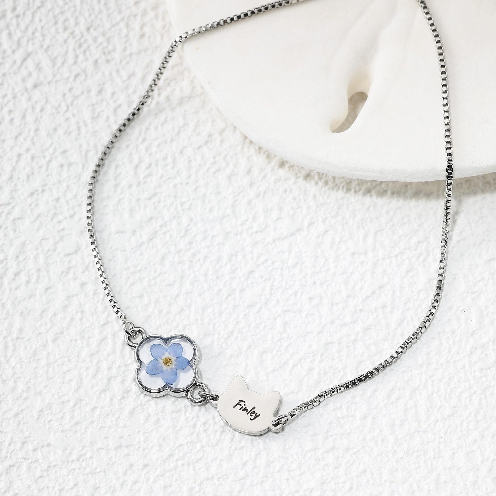 Personalized Cat Name Bracelet | Cat Memorial Jewelry Sympathy Gift - Image 11