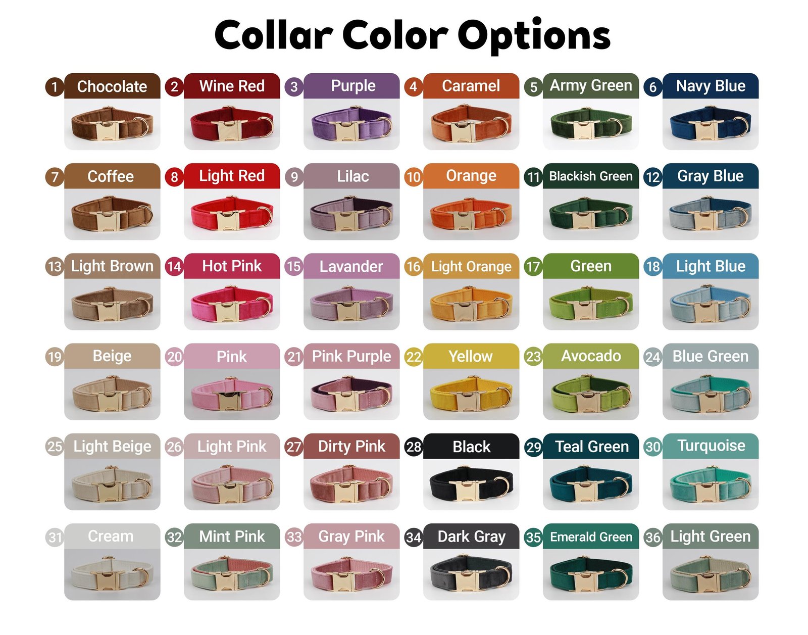 Personalized Embroidered Velvet Dog Collar | Custom Pet Name Collar - Image 3