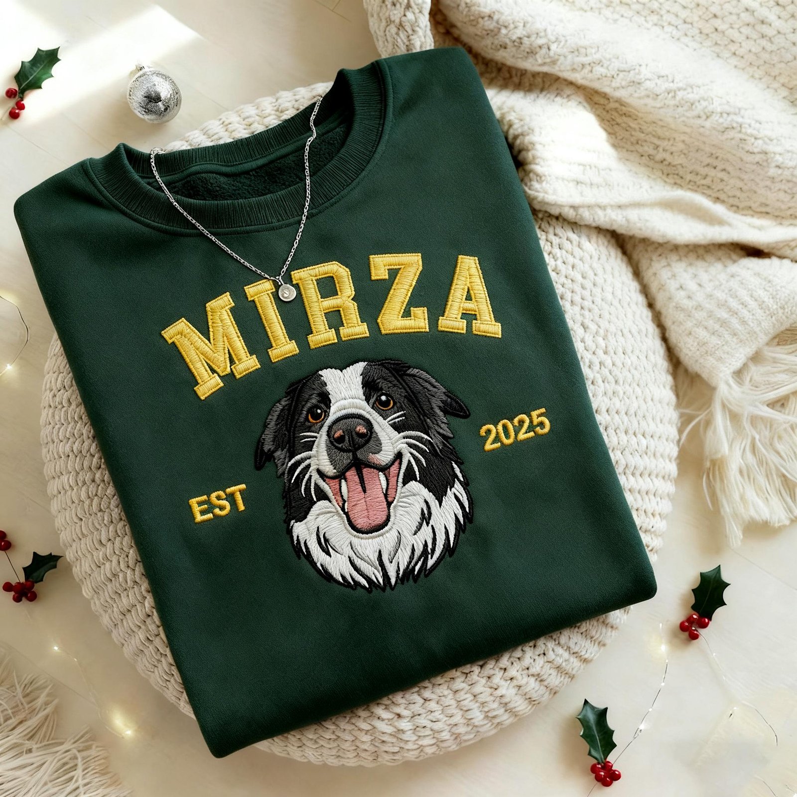 Pet Embroidered Sweatshirt - Embroidered Dog Hoodie - Image 4